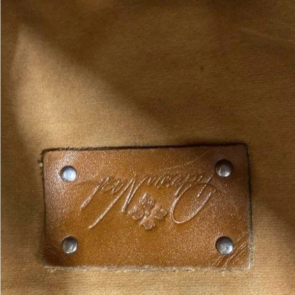 Patricia Nash Mizzana Twisted Braid Leather Tote Bag Black Studded - Picture 8 of 10